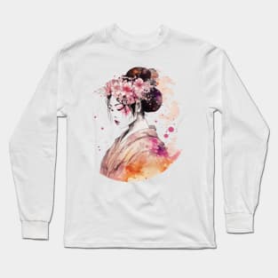 Colorful Geisha Long Sleeve T-Shirt